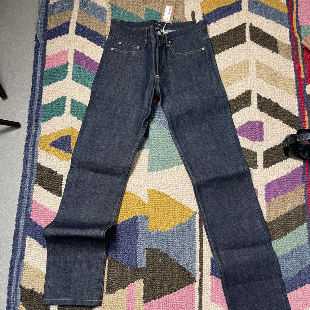 New w/ Tags A.P.C New Standard jeans. Wider leg style. Size 28. Raw Selvedge